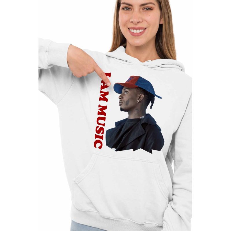 Fashion, accesorii si bijuterii - Femei - Imbracaminte femei - Hanorace femei - Hanorac Femei Playboi Carti Shoota, alb, marime 2XL - Infinity.ro