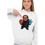 Fashion, accesorii si bijuterii - Femei - Imbracaminte femei - Hanorace femei - Hanorac Femei Playboi Carti Six Seven 67, alb, marime 2XL - Infinity.ro