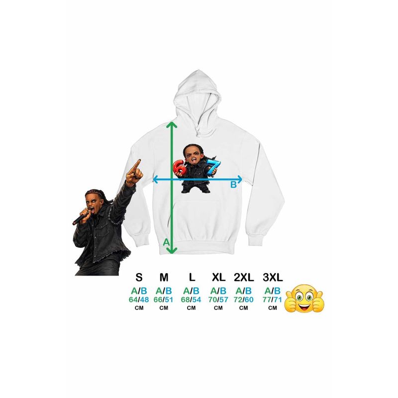 Fashion, accesorii si bijuterii - Femei - Imbracaminte femei - Hanorace femei - Hanorac Femei Playboi Carti Six Seven 67, alb, marime 2XL - Infinity.ro