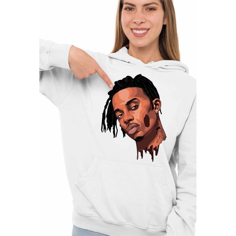 Fashion, accesorii si bijuterii - Femei - Imbracaminte femei - Hanorace femei - Hanorac Femei Playboi Carti Sky, alb, marime 2XL - Infinity.ro