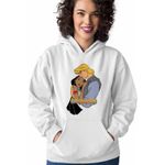 Fashion, accesorii si bijuterii - Femei - Imbracaminte femei - Hanorace femei - Hanorac Femei Pocahontas Love Dragobete, alb, marime 2XL - Infinity.ro