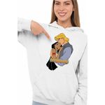 Fashion, accesorii si bijuterii - Femei - Imbracaminte femei - Hanorace femei - Hanorac Femei Pocahontas Love Dragobete, alb, marime 2XL - Infinity.ro