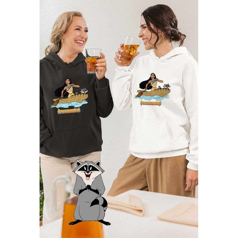 Fashion, accesorii si bijuterii - Femei - Imbracaminte femei - Hanorace femei - Hanorac Femei Pocahontas Meeko Canoe, alb, marime 2XL - Infinity.ro