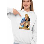 Fashion, accesorii si bijuterii - Femei - Imbracaminte femei - Hanorace femei - Hanorac Femei Pocahontas Love John Valentines Day, alb, marime 2XL - Infinity.ro