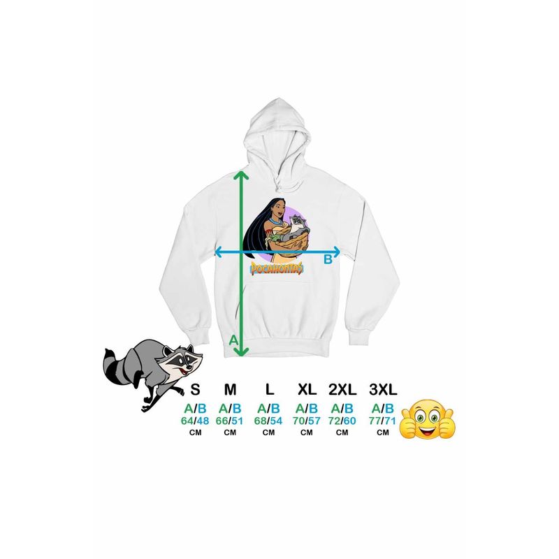 Fashion, accesorii si bijuterii - Femei - Imbracaminte femei - Hanorace femei - Hanorac Femei Pocahontas Meeko, alb, marime 2XL - Infinity.ro