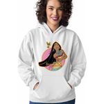 Fashion, accesorii si bijuterii - Femei - Imbracaminte femei - Hanorace femei - Hanorac Femei Pocahontas Native American, alb, marime 2XL - Infinity.ro