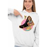 Fashion, accesorii si bijuterii - Femei - Imbracaminte femei - Hanorace femei - Hanorac Femei Pocahontas Native American, alb, marime 2XL - Infinity.ro