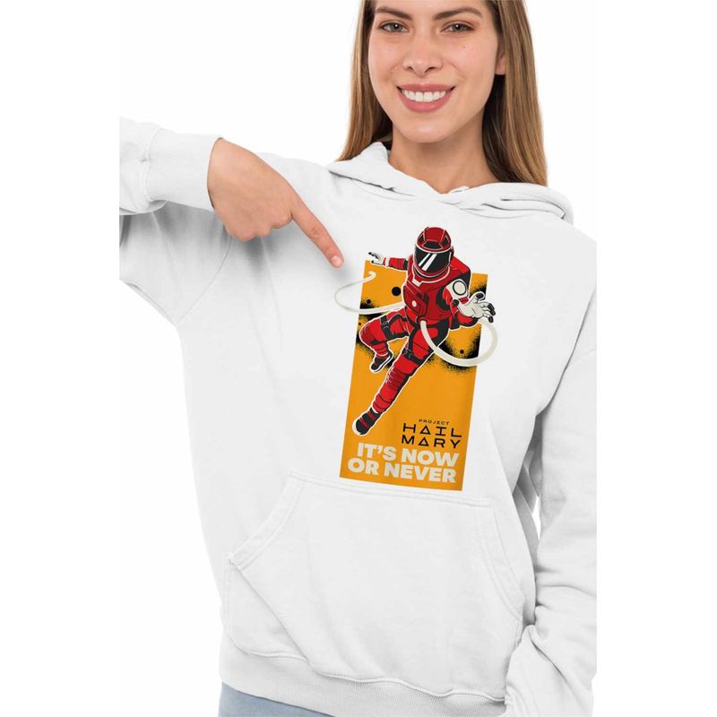 Fashion, accesorii si bijuterii - Femei - Imbracaminte femei - Hanorace femei - Hanorac Femei Project Hail Mary Now or Never Astrophage, alb, marime 2XL - Infinity.ro