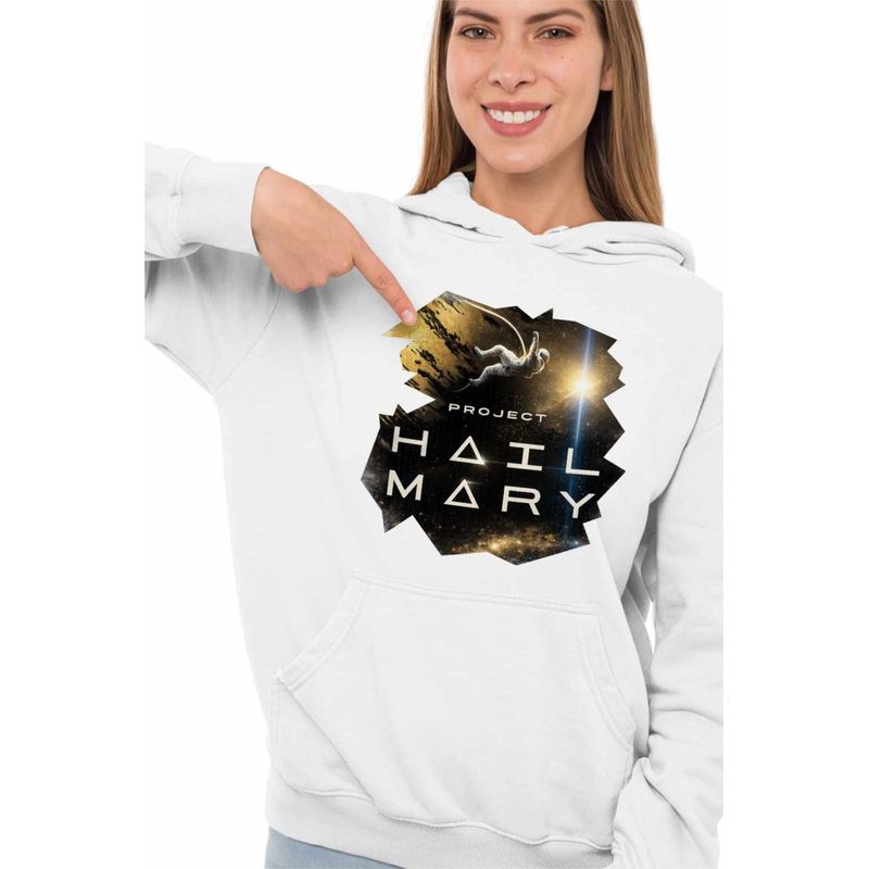 Fashion, accesorii si bijuterii - Femei - Imbracaminte femei - Hanorace femei - Hanorac Femei Project Hail Mary Spaceship Mission Tau Ceti, alb, marime 2XL - Infinity.ro