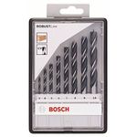 Casa si Gradina - Constructii - Scule electrice si accesorii - Seturi si accesorii pentru gaurit si insurubat - Set de 8 burghie elicoidale pentru lemn Bosch Robust Line, 3/4/5/6/7/8/9/10 mm 2607010533 - Infinity.ro