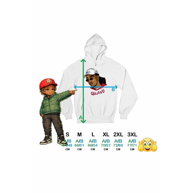 Fashion, accesorii si bijuterii - Femei - Imbracaminte femei - Hanorace femei - Hanorac Femei Quavo Culture Trap Rap Music, alb, marime 2XL - Infinity.ro