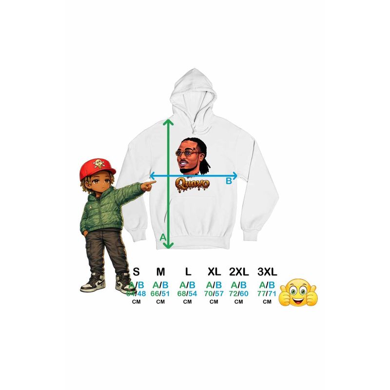 Fashion, accesorii si bijuterii - Femei - Imbracaminte femei - Hanorace femei - Hanorac Femei Quavo Party Rap Trap Vibe, alb, marime 2XL - Infinity.ro