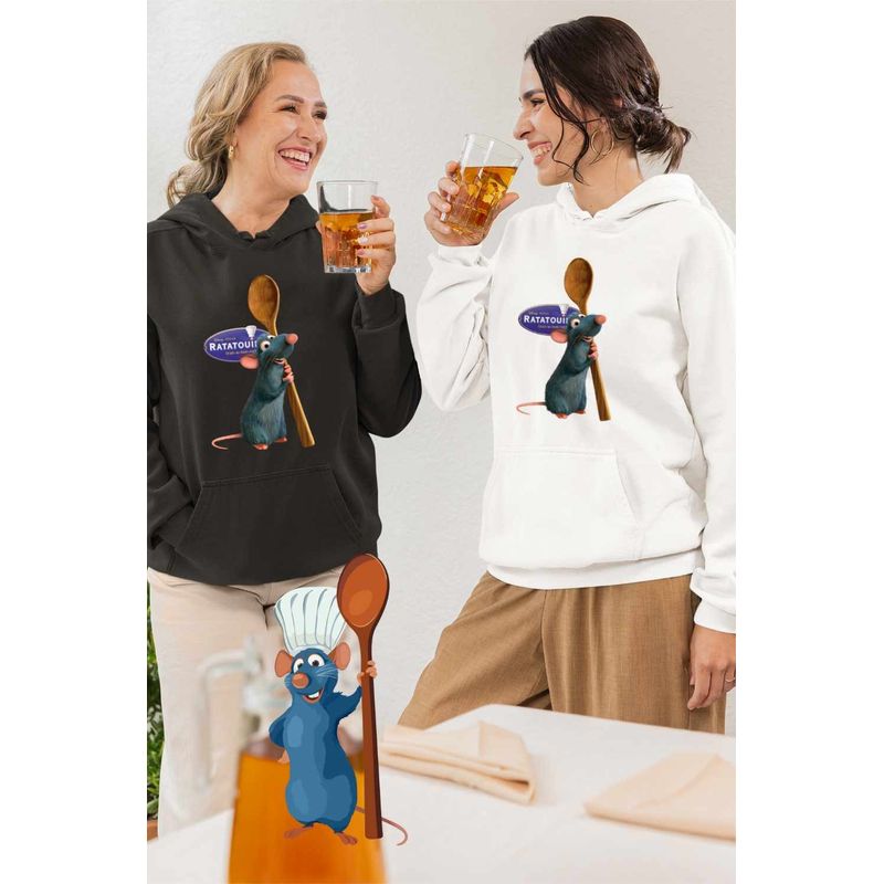 Fashion, accesorii si bijuterii - Femei - Imbracaminte femei - Hanorace femei - Hanorac Femei Ratatouille Chef Remy Soricel Bucatar, alb, marime 2XL - Infinity.ro