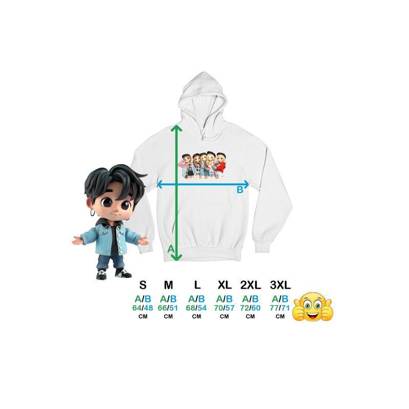 Fashion, accesorii si bijuterii - Femei - Imbracaminte femei - Hanorace femei - Hanorac Femei Red Velvet Cartoon Chibi Kpop, alb, marime 2XL - Infinity.ro