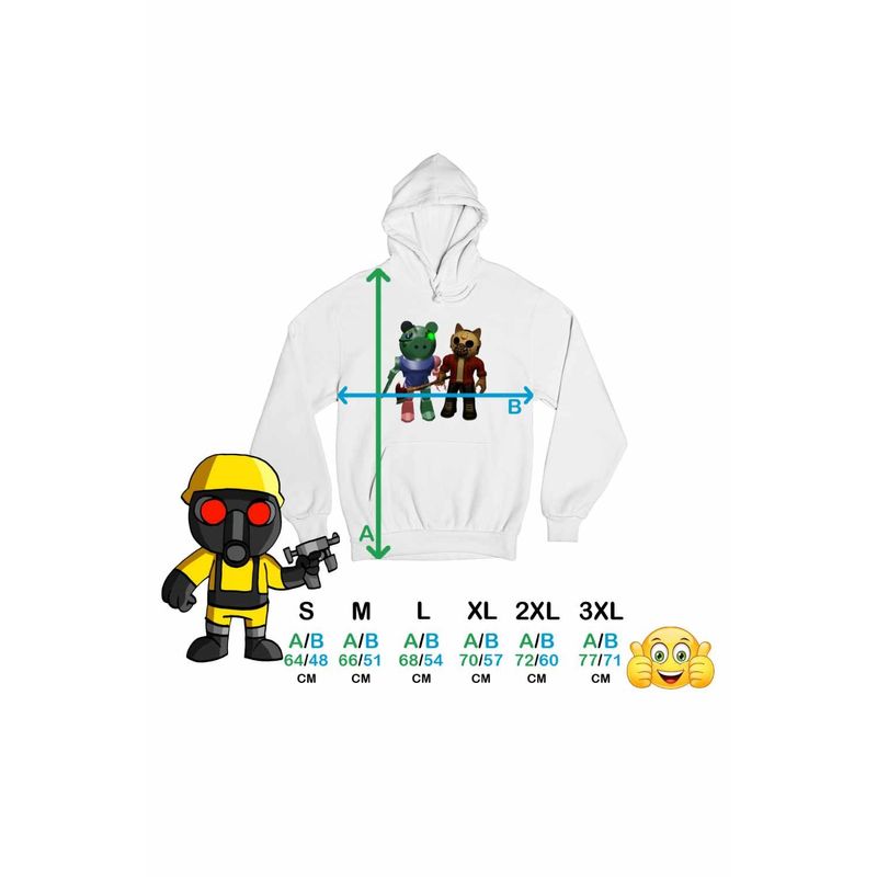 Fashion, accesorii si bijuterii - Femei - Imbracaminte femei - Hanorace femei - Hanorac Femei Robby Doggy Roblox Piggy Pigy, alb, marime 2XL - Infinity.ro