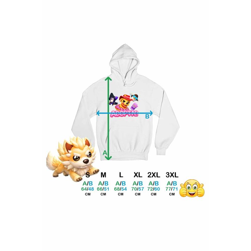 Fashion, accesorii si bijuterii - Femei - Imbracaminte femei - Hanorace femei - Hanorac Femei Roblox Adopt Me Puppy, alb, marime 2XL - Infinity.ro