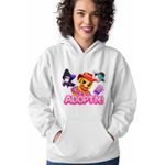 Fashion, accesorii si bijuterii - Femei - Imbracaminte femei - Hanorace femei - Hanorac Femei Roblox Adopt Me Puppy, alb, marime 2XL - Infinity.ro