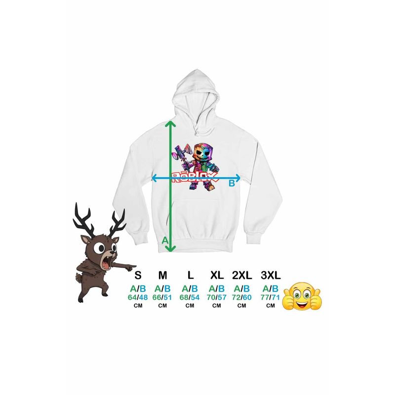 Fashion, accesorii si bijuterii - Femei - Imbracaminte femei - Hanorace femei - Hanorac Femei Roblox Gamer, alb, marime 2XL - Infinity.ro