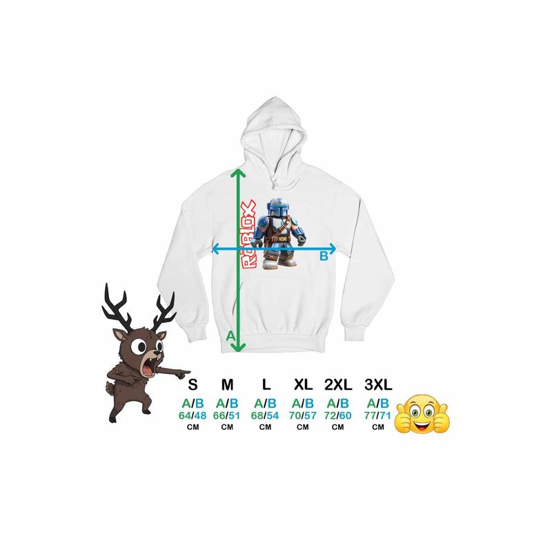 Fashion, accesorii si bijuterii - Femei - Imbracaminte femei - Hanorace femei - Hanorac Femei Roblox Mandalorian Star Wars, alb, marime 2XL - Infinity.ro