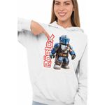 Fashion, accesorii si bijuterii - Femei - Imbracaminte femei - Hanorace femei - Hanorac Femei Roblox Mandalorian Star Wars, alb, marime 2XL - Infinity.ro