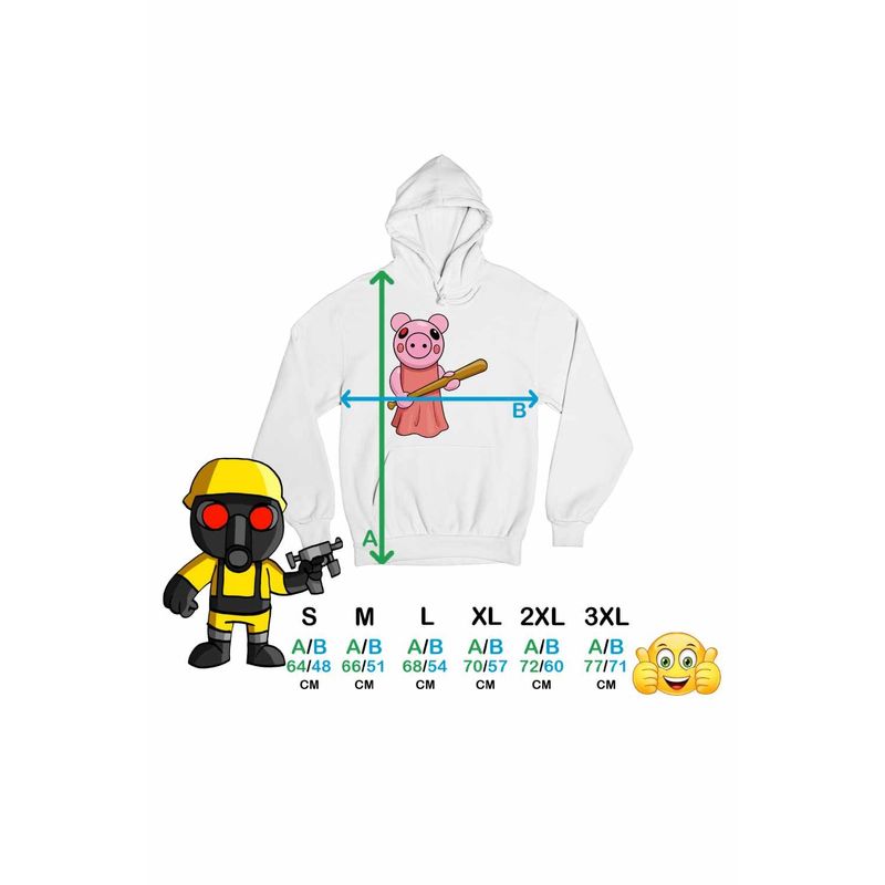 Fashion, accesorii si bijuterii - Femei - Imbracaminte femei - Hanorace femei - Hanorac Femei Roblox Piggy Pigy, alb, marime 2XL - Infinity.ro