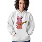 Fashion, accesorii si bijuterii - Femei - Imbracaminte femei - Hanorace femei - Hanorac Femei Roblox Piggy Pigy, alb, marime 2XL - Infinity.ro