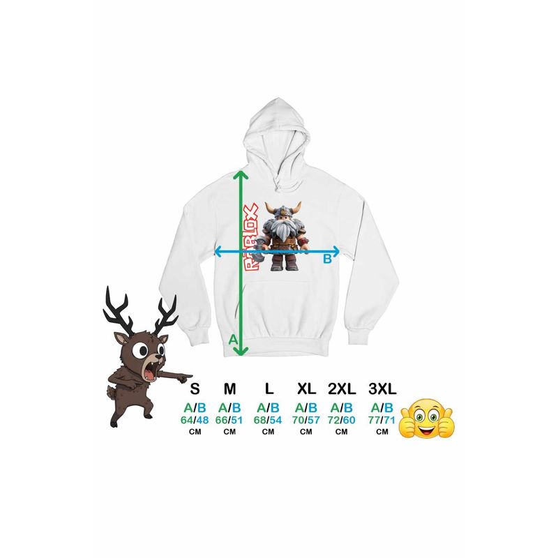 Fashion, accesorii si bijuterii - Femei - Imbracaminte femei - Hanorace femei - Hanorac Femei Roblox Viking Warrior, alb, marime 2XL - Infinity.ro