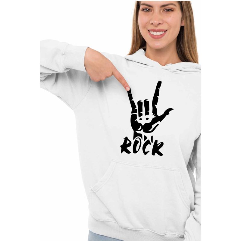 Fashion, accesorii si bijuterii - Femei - Imbracaminte femei - Hanorace femei - Hanorac Femei Rock Hand Metallica AC/DC Led Zeppelin, alb, marime 2XL - Infinity.ro