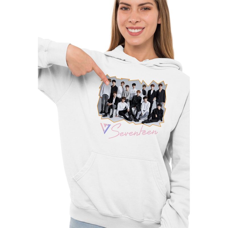 Fashion, accesorii si bijuterii - Femei - Imbracaminte femei - Hanorace femei - Hanorac Femei Seventeen All Gang Merch, alb, marime 2XL - Infinity.ro