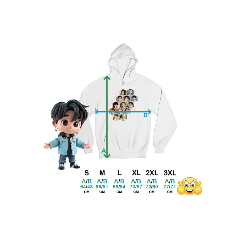 Fashion, accesorii si bijuterii - Femei - Imbracaminte femei - Hanorace femei - Hanorac Femei Seventeen Merch Kpop, alb, marime 2XL - Infinity.ro