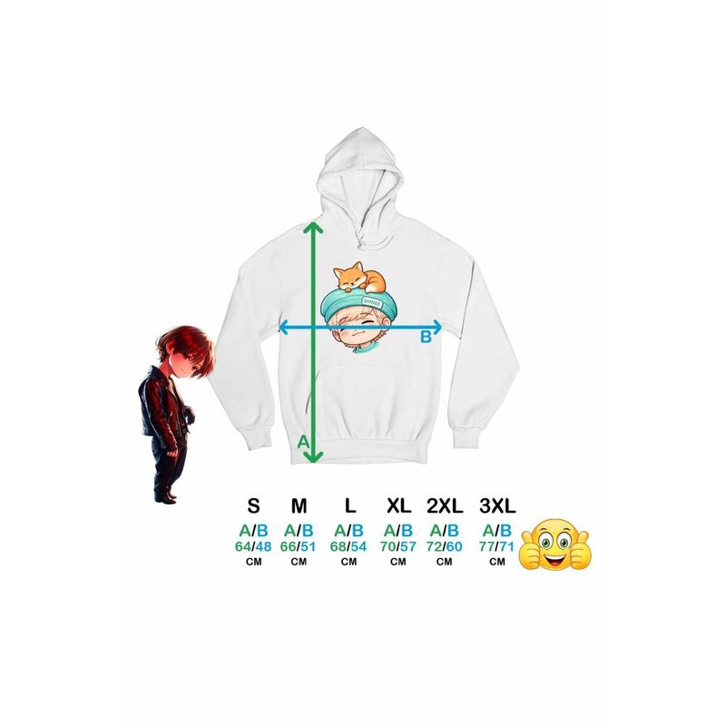 Fashion, accesorii si bijuterii - Femei - Imbracaminte femei - Hanorace femei - Hanorac Femei Shinee Jonghyun Chibi Kpop, alb, marime 2XL - Infinity.ro