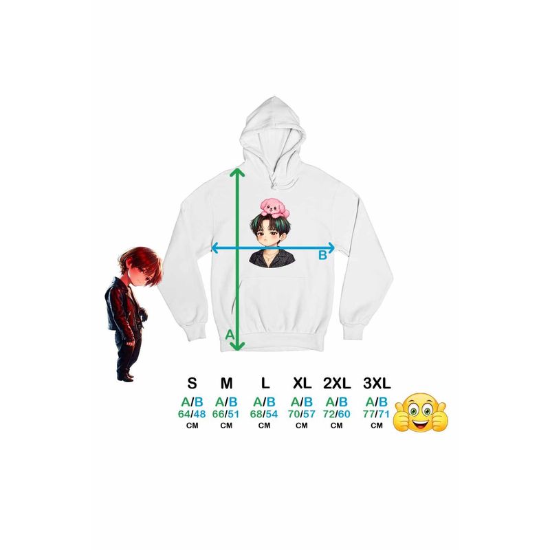 Fashion, accesorii si bijuterii - Femei - Imbracaminte femei - Hanorace femei - Hanorac Femei Shinee Key Chibi Kpop, alb, marime 2XL - Infinity.ro