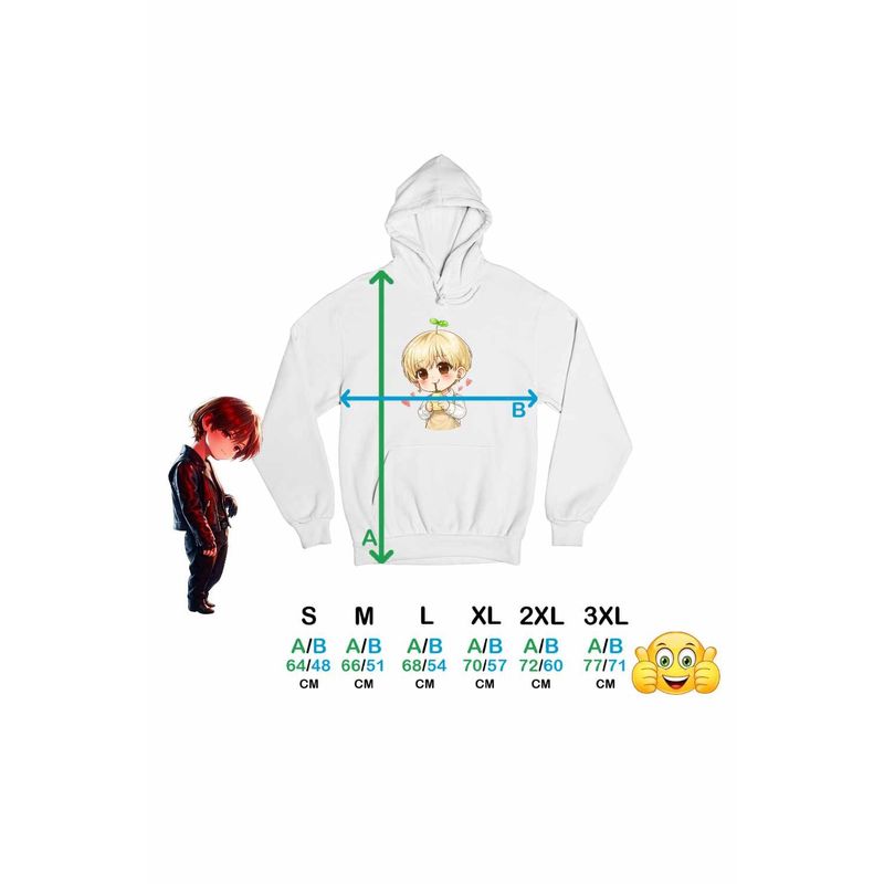 Fashion, accesorii si bijuterii - Femei - Imbracaminte femei - Hanorace femei - Hanorac Femei Shinee Kpop Chibi, alb, marime 2XL - Infinity.ro
