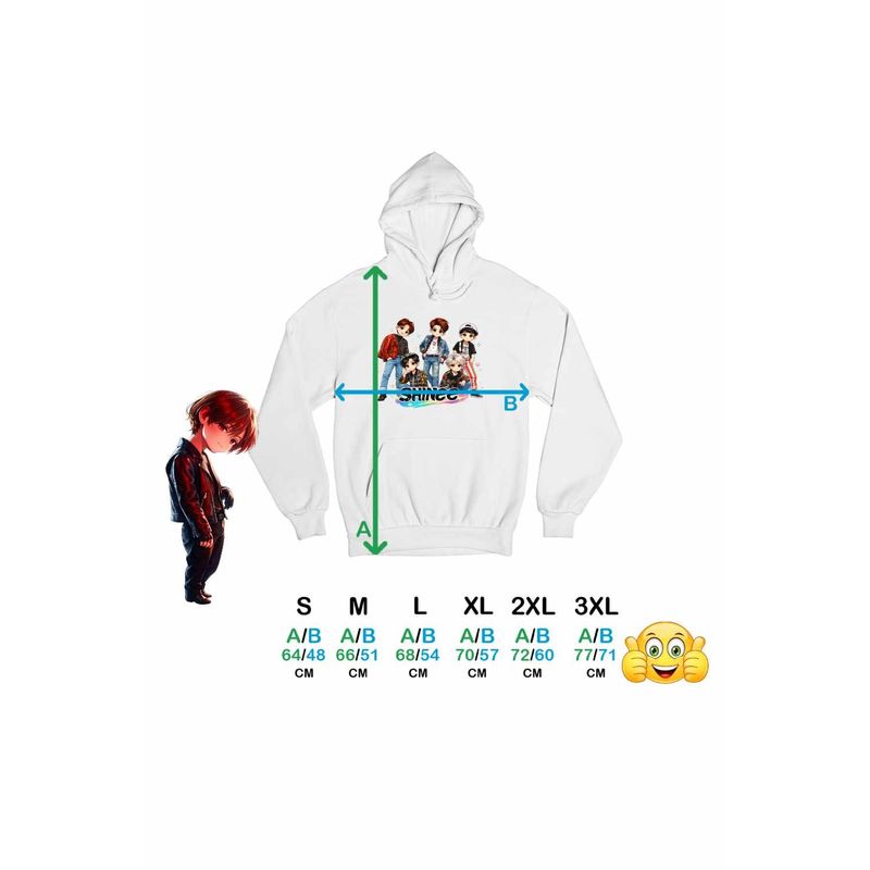 Fashion, accesorii si bijuterii - Femei - Imbracaminte femei - Hanorace femei - Hanorac Femei Shinee Kpop All Gang, alb, marime 2XL - Infinity.ro