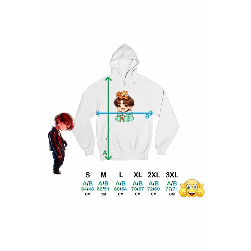 Fashion, accesorii si bijuterii - Femei - Imbracaminte femei - Hanorace femei - Hanorac Femei Shinee Minhe Chibi Kpop, alb, marime 2XL - Infinity.ro