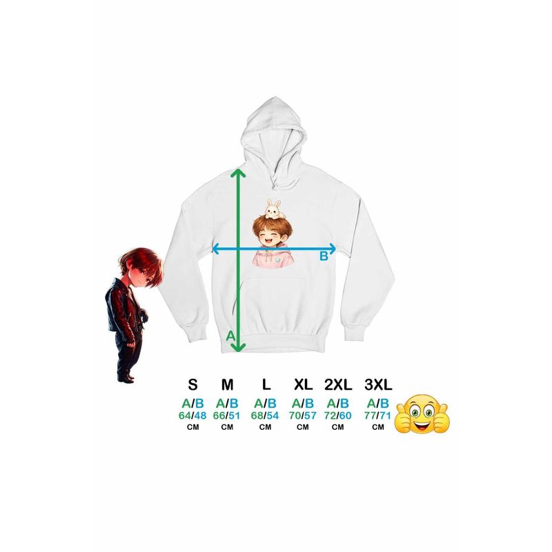 Fashion, accesorii si bijuterii - Femei - Imbracaminte femei - Hanorace femei - Hanorac Femei Shinee Onew Chibi, alb, marime 2XL - Infinity.ro