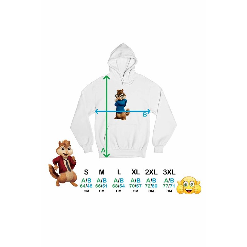 Fashion, accesorii si bijuterii - Femei - Imbracaminte femei - Hanorace femei - Hanorac Femei Simon Alvin Alvinnn Veverita, alb, marime 2XL - Infinity.ro