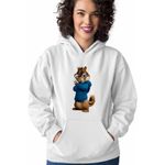 Fashion, accesorii si bijuterii - Femei - Imbracaminte femei - Hanorace femei - Hanorac Femei Simon Alvin Alvinnn Veverita, alb, marime 2XL - Infinity.ro