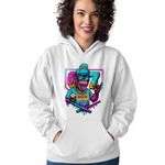 Fashion, accesorii si bijuterii - Femei - Imbracaminte femei - Hanorace femei - Hanorac Femei Six Seven Baseball Monkey 67 Meme, alb, marime 2XL - Infinity.ro