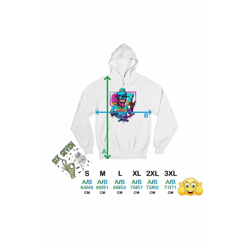 Fashion, accesorii si bijuterii - Femei - Imbracaminte femei - Hanorace femei - Hanorac Femei Six Seven Baseball Monkey 67 Meme, alb, marime 2XL - Infinity.ro