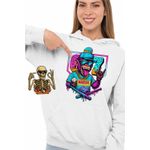 Fashion, accesorii si bijuterii - Femei - Imbracaminte femei - Hanorace femei - Hanorac Femei Six Seven Baseball Monkey 67 Meme, alb, marime 2XL - Infinity.ro