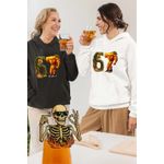 Fashion, accesorii si bijuterii - Femei - Imbracaminte femei - Hanorace femei - Hanorac Femei Six Seven Brainrot Orange Italian Meme Fitness, alb, marime 2XL - Infinity.ro