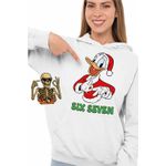 Fashion, accesorii si bijuterii - Femei - Imbracaminte femei - Hanorace femei - Hanorac Femei Six Seven Donald Duck Craciun Mickey Mouse, alb, marime 2XL - Infinity.ro