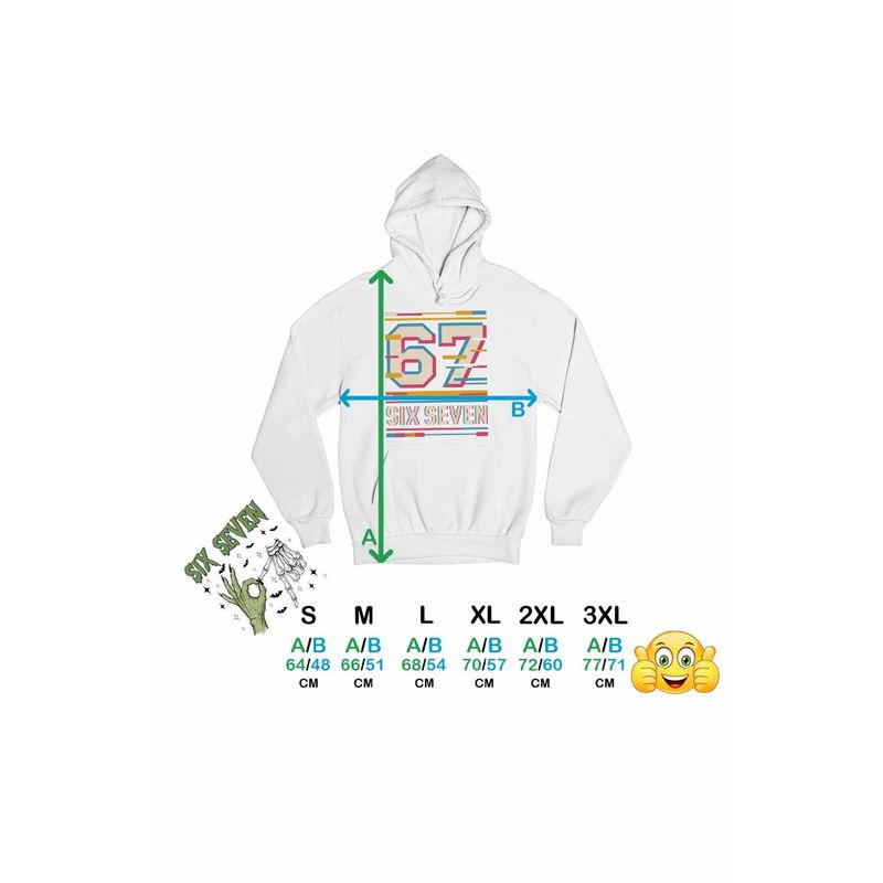 Fashion, accesorii si bijuterii - Femei - Imbracaminte femei - Hanorace femei - Hanorac Femei Six Seven Effect Glitch 67, alb, marime 2XL - Infinity.ro