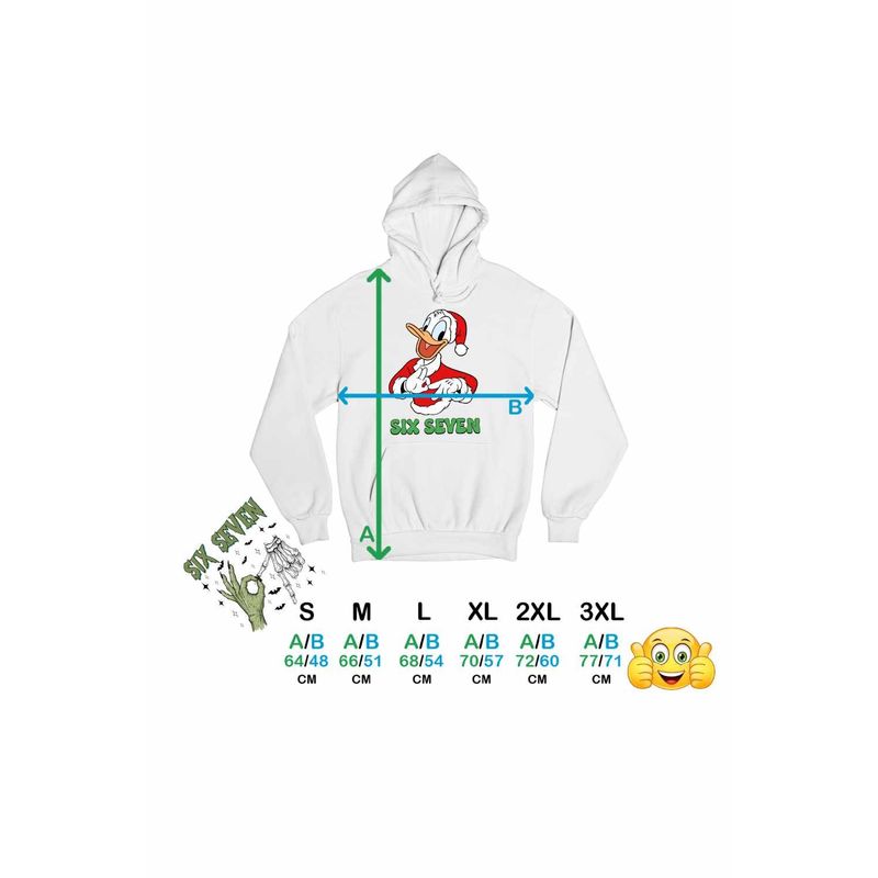 Fashion, accesorii si bijuterii - Femei - Imbracaminte femei - Hanorace femei - Hanorac Femei Six Seven Donald Duck Craciun Mickey Mouse, alb, marime 2XL - Infinity.ro