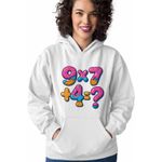 Fashion, accesorii si bijuterii - Femei - Imbracaminte femei - Hanorace femei - Hanorac Femei Six Seven Formula Matematica Ciocolata, alb, marime 2XL - Infinity.ro