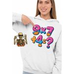 Fashion, accesorii si bijuterii - Femei - Imbracaminte femei - Hanorace femei - Hanorac Femei Six Seven Formula Matematica Ciocolata, alb, marime 2XL - Infinity.ro