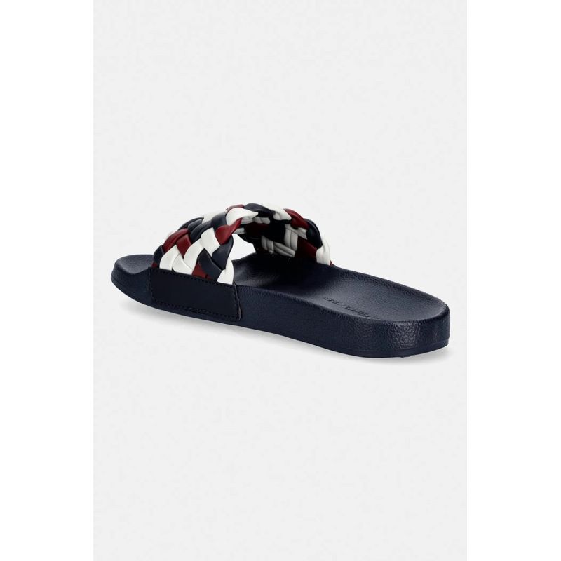 Fashion, accesorii si bijuterii - Femei - Incaltaminte femei - Slapi si papuci femei - Slapi dama Tommy Hilfiger FW0FW09039 38 EU Bleumarin - Infinity.ro