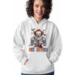 Fashion, accesorii si bijuterii - Femei - Imbracaminte femei - Hanorace femei - Hanorac Femei Six Seven Horror Pennywise 67 Halloween, alb, marime 2XL - Infinity.ro
