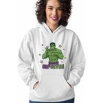 Fashion, accesorii si bijuterii - Femei - Imbracaminte femei - Hanorace femei - Hanorac Femei Six Seven Hulk 67 Marvel Superhero, alb, marime 2XL - Infinity.ro